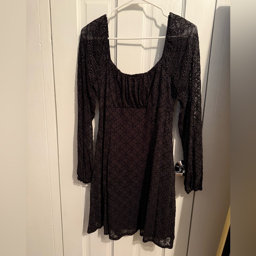 Lily Rose Black Long Sleeve Dress